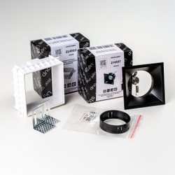 G214507BMOD Светильник DOMINO QUAD под LED модуль/лампу МR16 ЧЁРНЫЙ (214510+214507+214007)