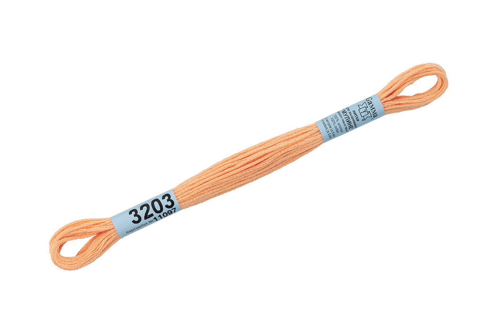 Мулине  "Gamma", 100% хлопок, 8 м, №3203