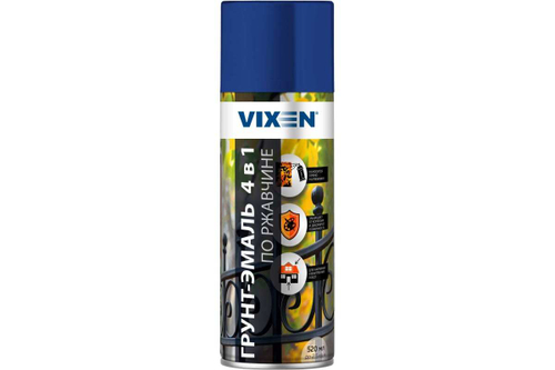 Грунт-эмаль по ржавчине Vixen RAL5005 сигнальный синий (520мл) аэрозоль