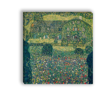 Картина для интерьера "Деревенский дом в Аттерзе", художник Климт, Густав, печать на холсте