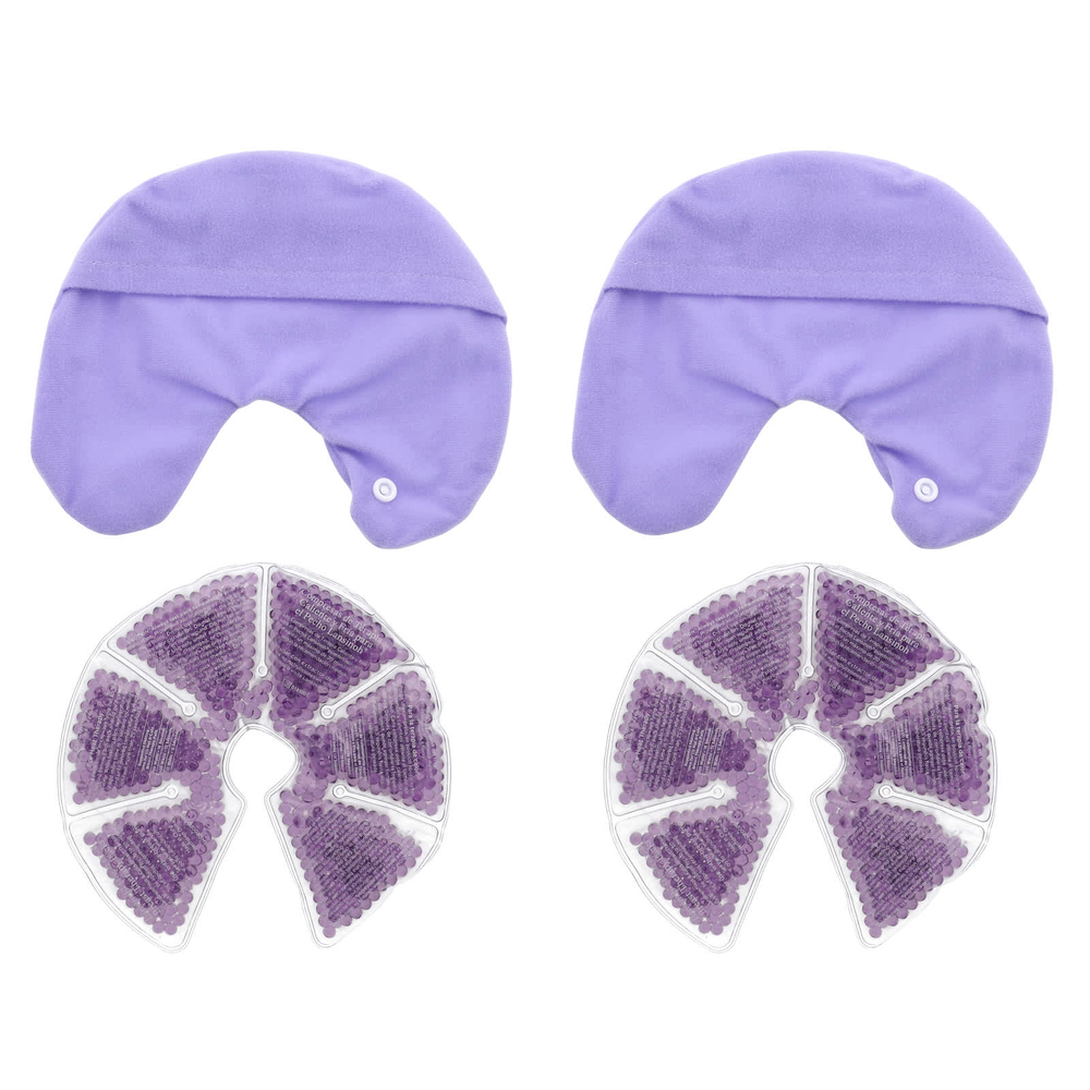 Lansinoh, Пакеты для горячей и холодной терапии груди, 2 многоразовых пакетика и мягкие чехлы