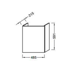 Тумба под раковину Jacob Delafon 48х21 Odeon Up EB863RU-E5 светлый дуб