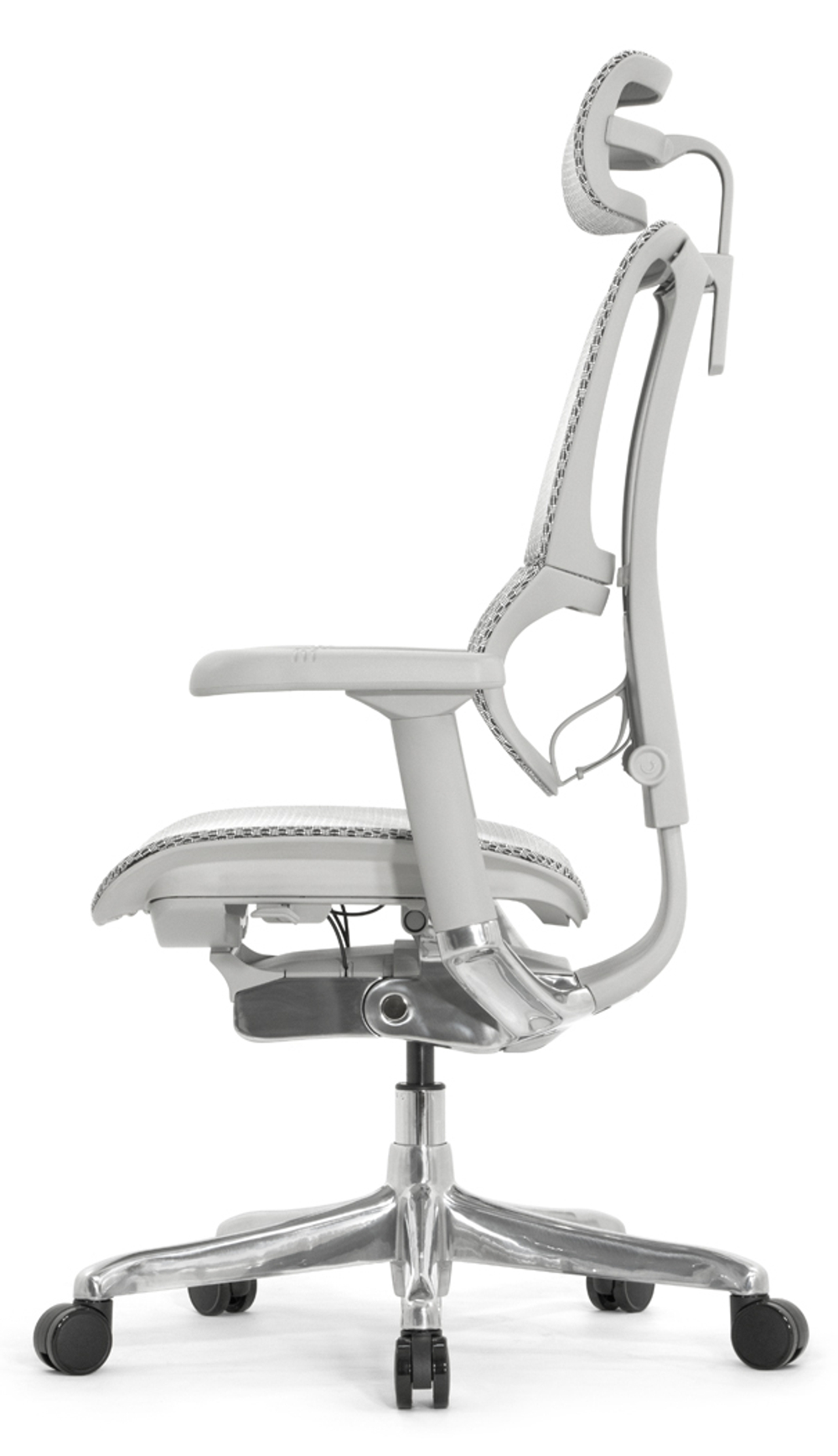 Кресло FALTO IOO-E2 ELITE( Серый каркас/сетка T-168-B2 Natural Mesh светло серый/крестовина металл)