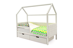 Детская кровать-домик мягкий Бельмарко Svogen белый