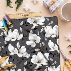 Ткань премиум атлас отцветающая клумба