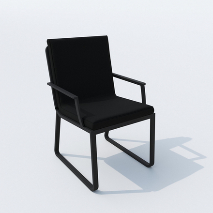 Стул Ideal Patio АЛЬБА черный - каркас карбон