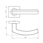 Ручка раздельная K.JK51.SIGMA (SIGMA JK) CP-8 хром 105мм
