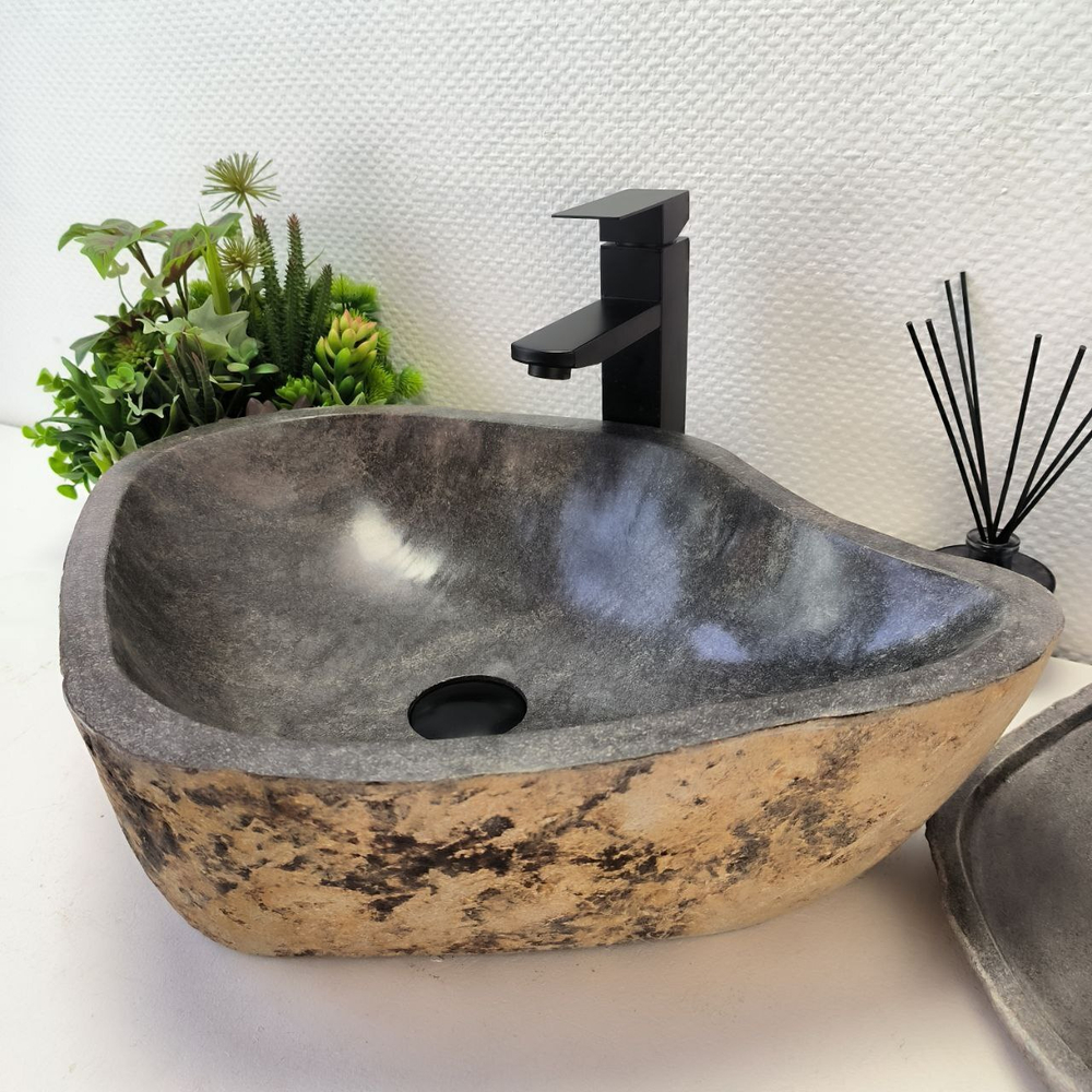 Раковина из речного камня RS63455 (53*39*16) 0122