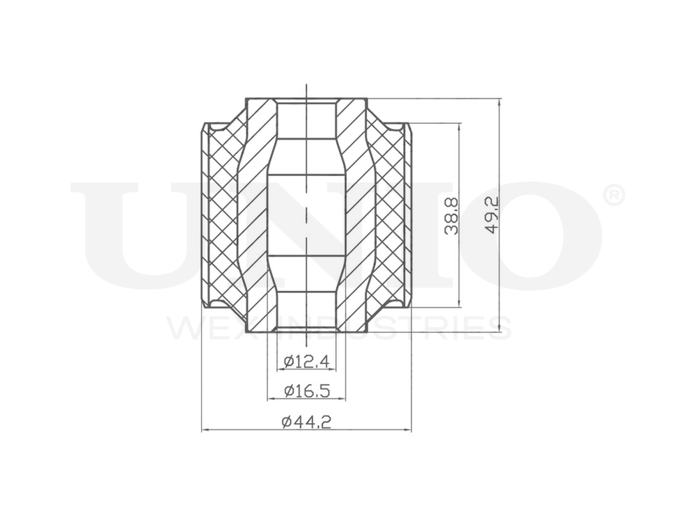 Сайлентблок внешний переднего нижнего рычага UNIO RMP-20189