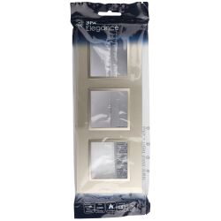 Рамка для розеток и выключателей ЭРА Elegance 14-5013-04 Classic, на 3 поста, шампань