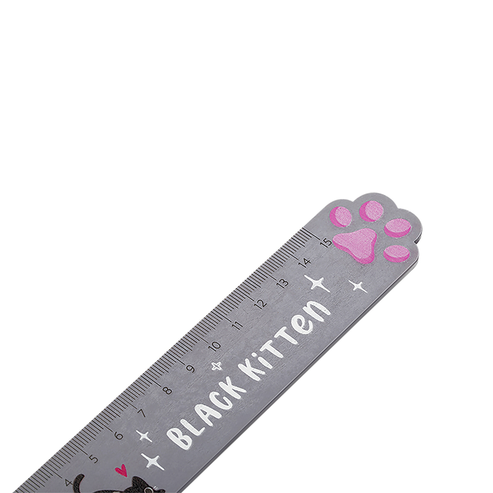 Линейка 15см "Paw", деревянная