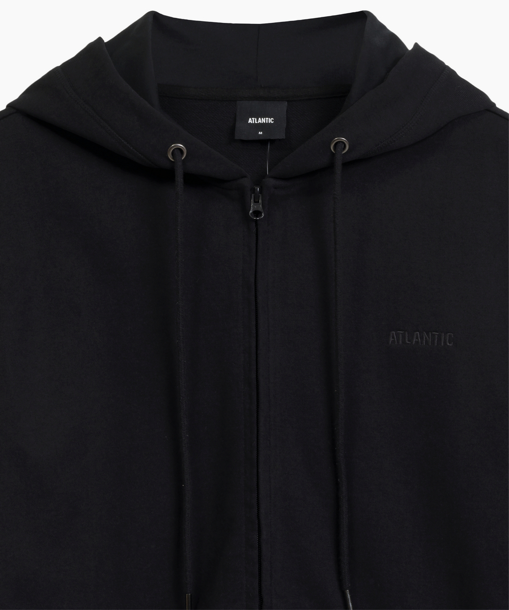 Мужская толстовка с капюшоном Atlantic, 1 шт. в уп., хлопок, черная, HMT-001
