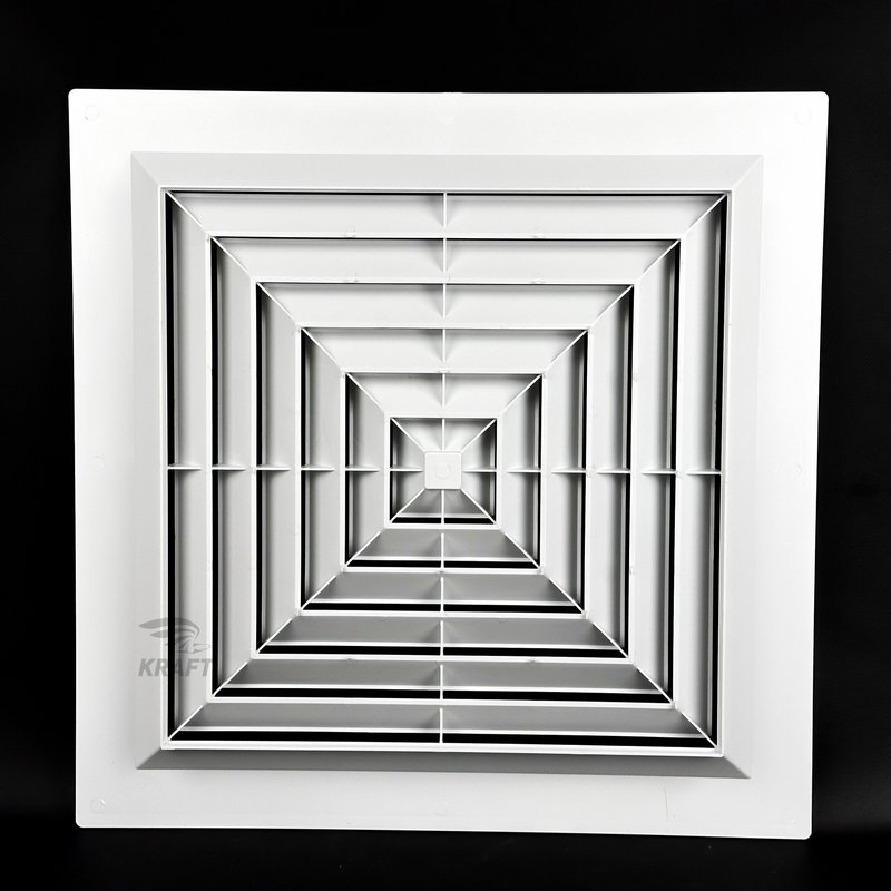 Пластиковая потолочная решётка диффузорного типа 600x600