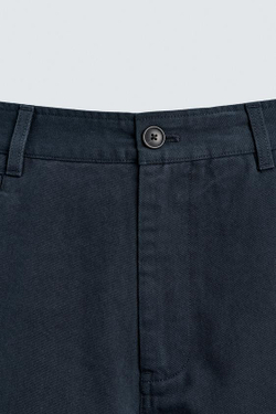 ZARA БРЮКИ ЧИНОС STRAIGHT FIT, МОРСКОЙ СИНИЙ