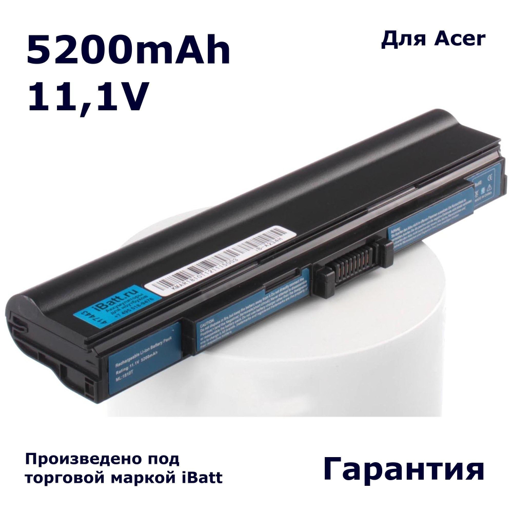 Аккумулятор iBatt 5200mAh для ноутбука Acer UM09E31, UM09E36, UM09E71