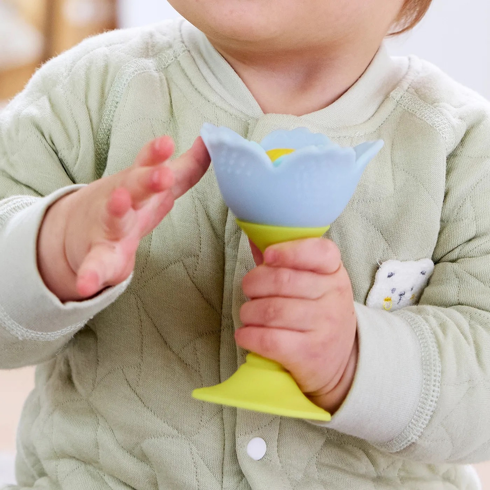 Погремушка "Малышам" Голубой цветок, 3в1