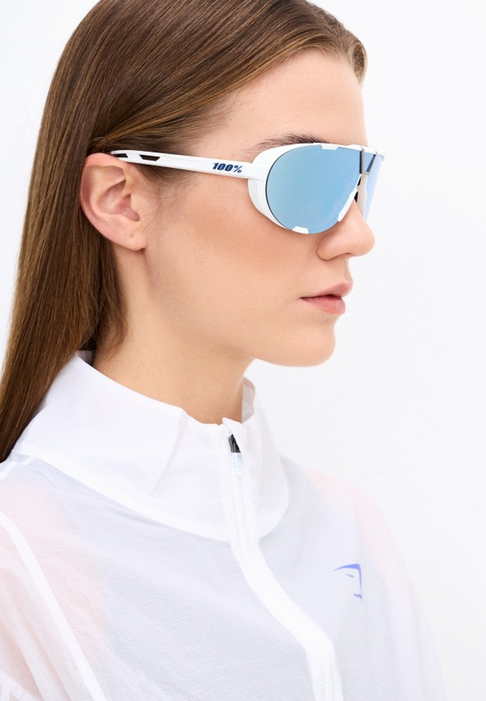 Спортивные очки 100% Westcraft / Soft Tact White / HiPER Blue Multilayer Mirror Lens