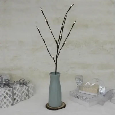 Украшение для дома ВЕТОЧКА 70 см, 20 ламп LED, IP-20 (работает от 2х батареек АА), Теплый белый