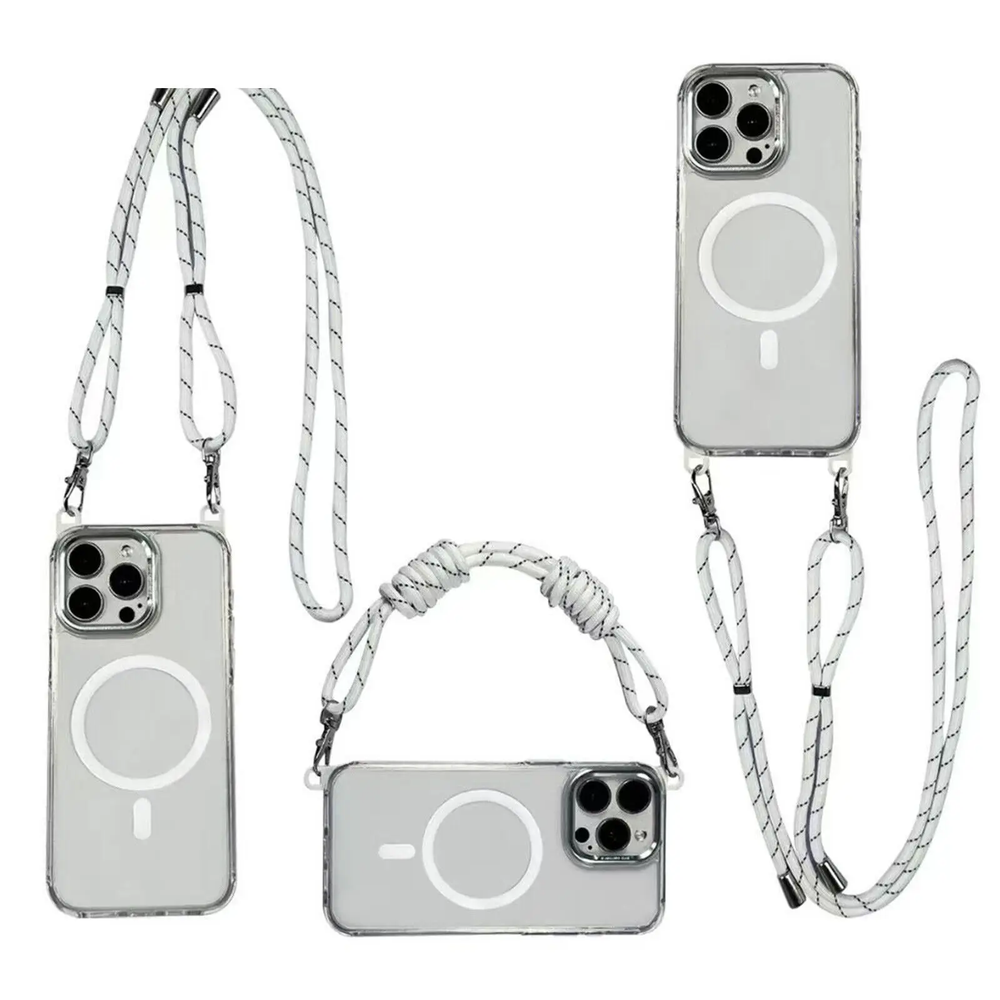 Clear Cover с MagSafe и ремешком для iPhone 16