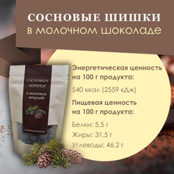 Цукаты из сосновых шишек в молочном шоколаде 100 гр - 2 шт
