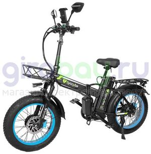 Электровелосипед Syccyba F10 Pro Dual 48V/20Ah (полный привод) - Синий обод фото №1