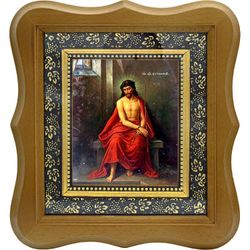 Иисус Христос в темнице. Икона на холсте.