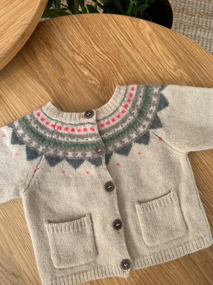 Бежевый кардиган Bonpoint