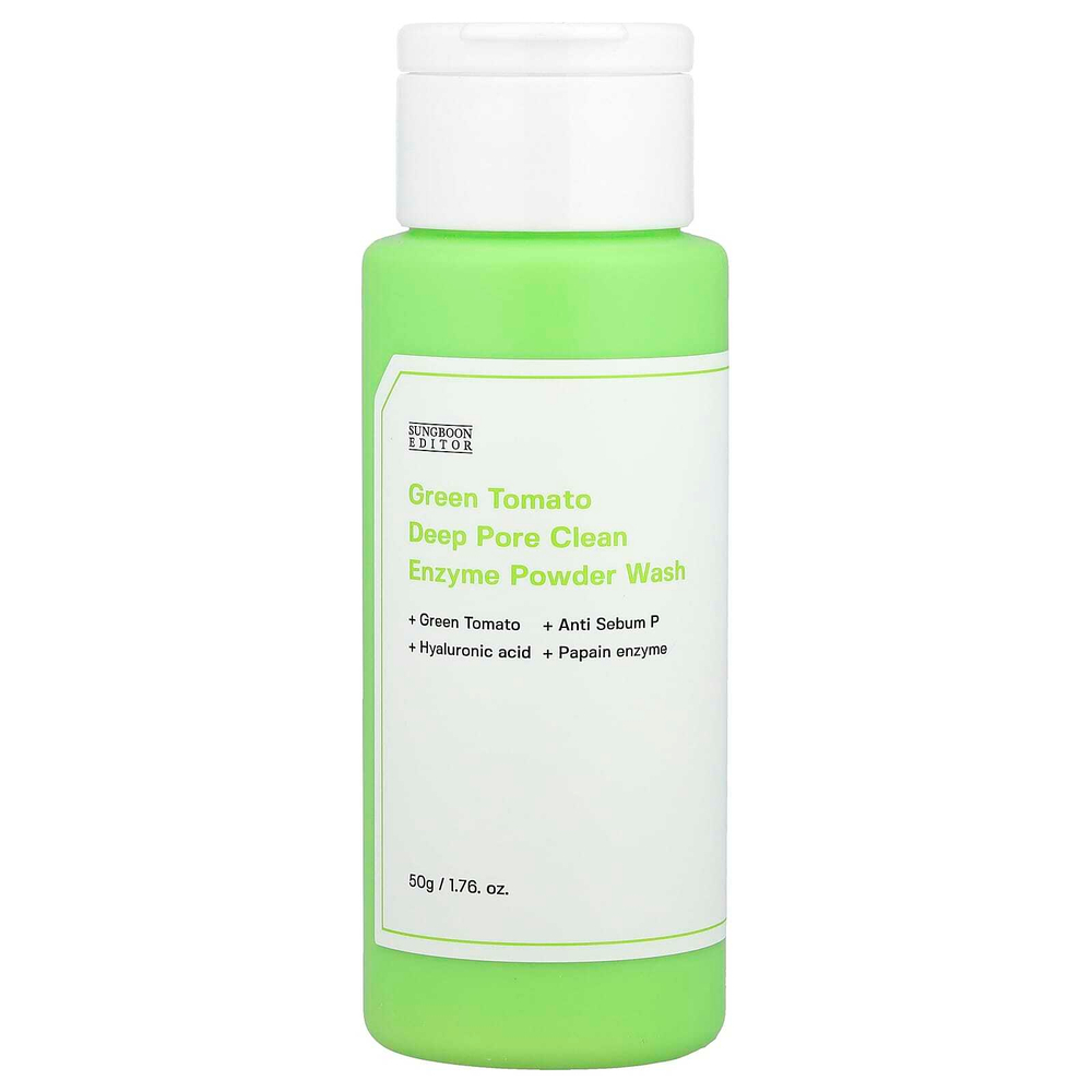 Sungboon Editor, Очищающий энзимный порошок с зеленым томатом, 50 г (1,76 унции)