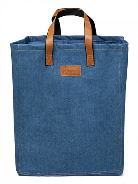 Корзина для белья DeNASTIA Джинсовая коллекция, 53x40x25, синий