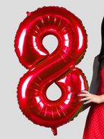 FM Шар 40" / 102 см "Цифра 8" Красный (БГ-60)