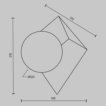 Бра 1*G9 MOD445WL-01B черный Cubeo Maytoni