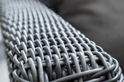 "Капучино" диван из искусственного ротанга трехместный, цвет графит