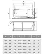 Ванна акриловая Relisan Tamiza Гл000011625 170x70 белая