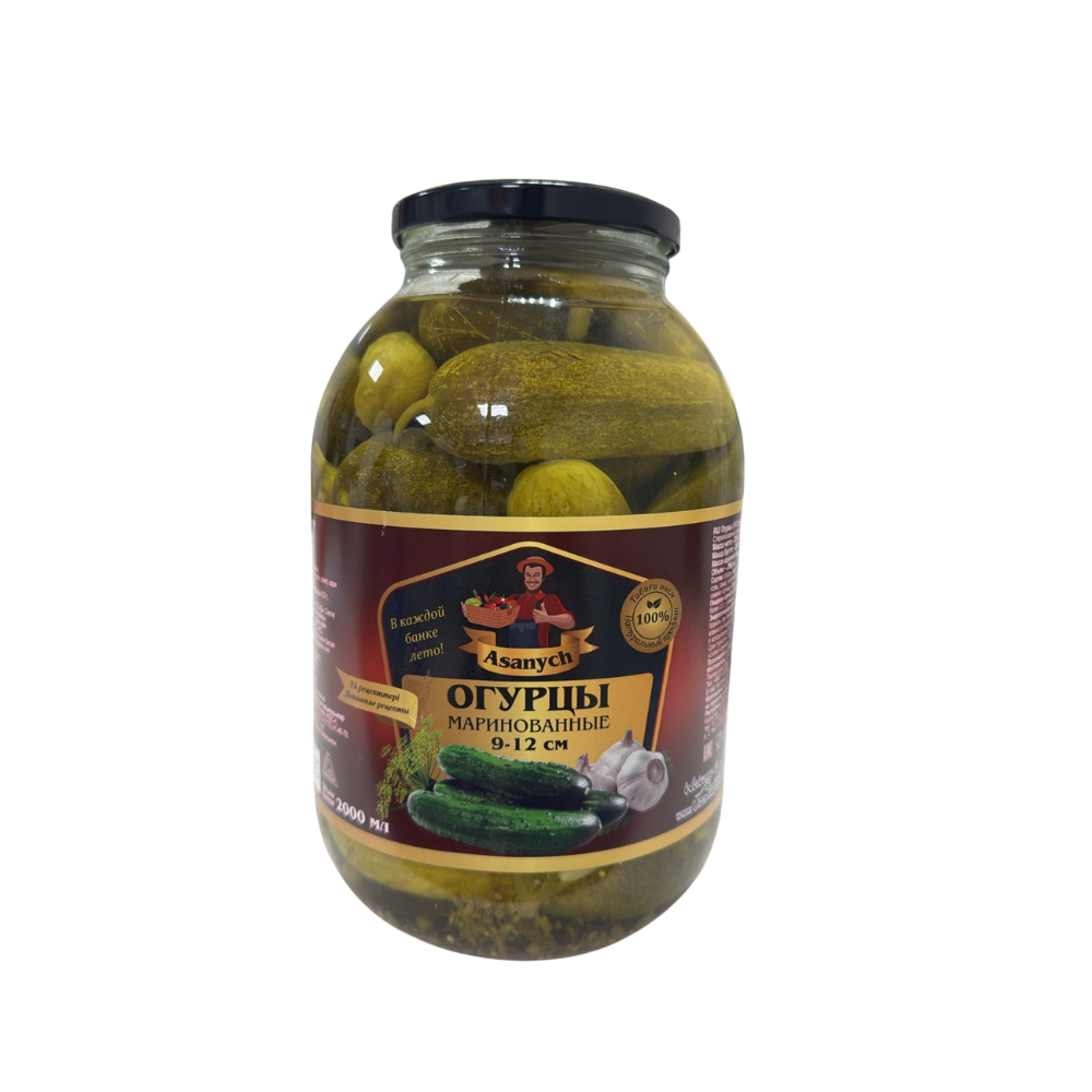 Ассорти огурцы маринованные с томатами Asanych 2 л