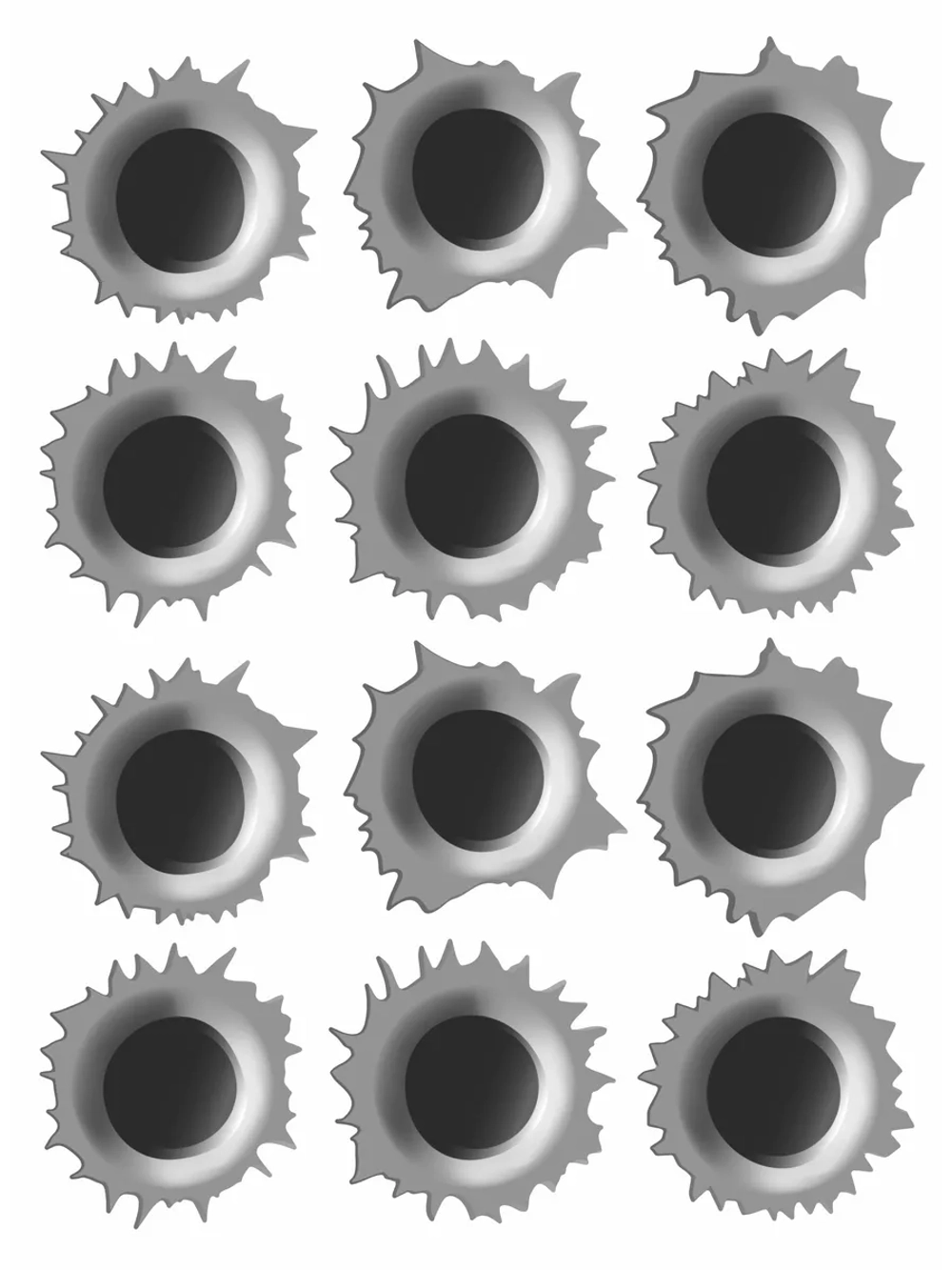 Наклейка на авто пули