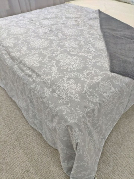 Плед-покрывало махра+поплин Турция, хлопок 145х205