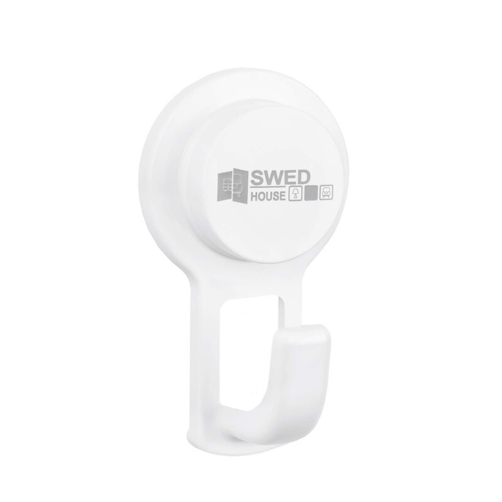 Крючок на присоске SWED HOUSE, белый, 6.6*4.8*11.5 см, АБС-пластик