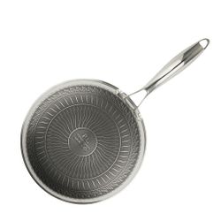 Сковорода Вок (WOK) 29,5/19 см, h 8,6 см New Kitchen Honeycombs нерж. с антиприг. покр. ИНДУКЦ. P.L.