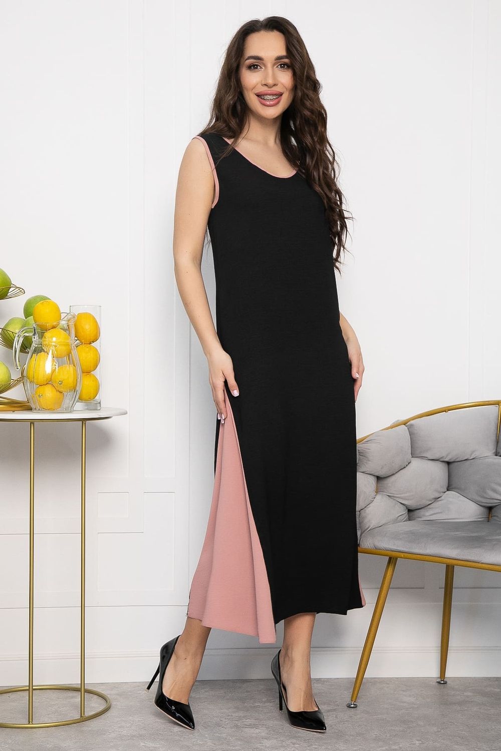 Сарафан Новый сезон (черно-розовый) П13630-10М LT Collection