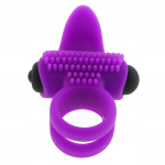 Эрекционное кольцо 5,7см с подхватом мошонки и стимуляцией клитора Adrien Lastic Bullet Lastic Ring