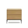 Vedrana Прикроватная тумба из дубового шпона со стальными ножками 60 x 55 см