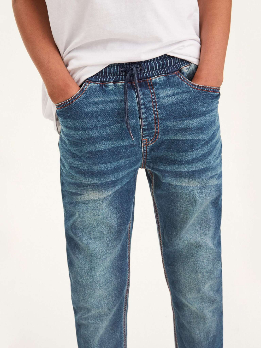 Джинсы стрейч для мальчика Next 993-403, Синий