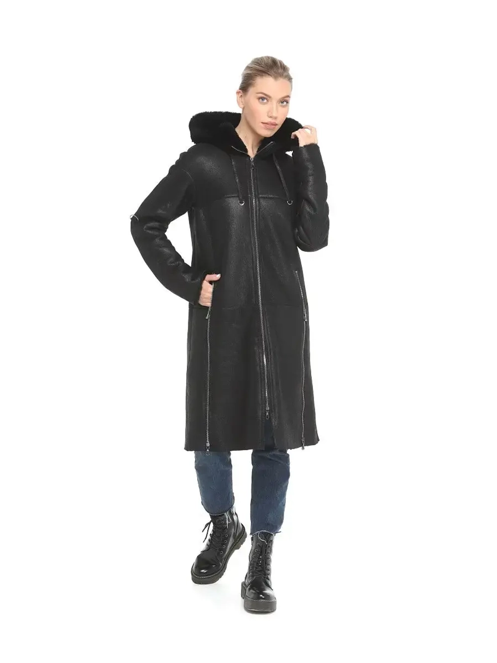 дубленка женская натуральная длинная зима Турция