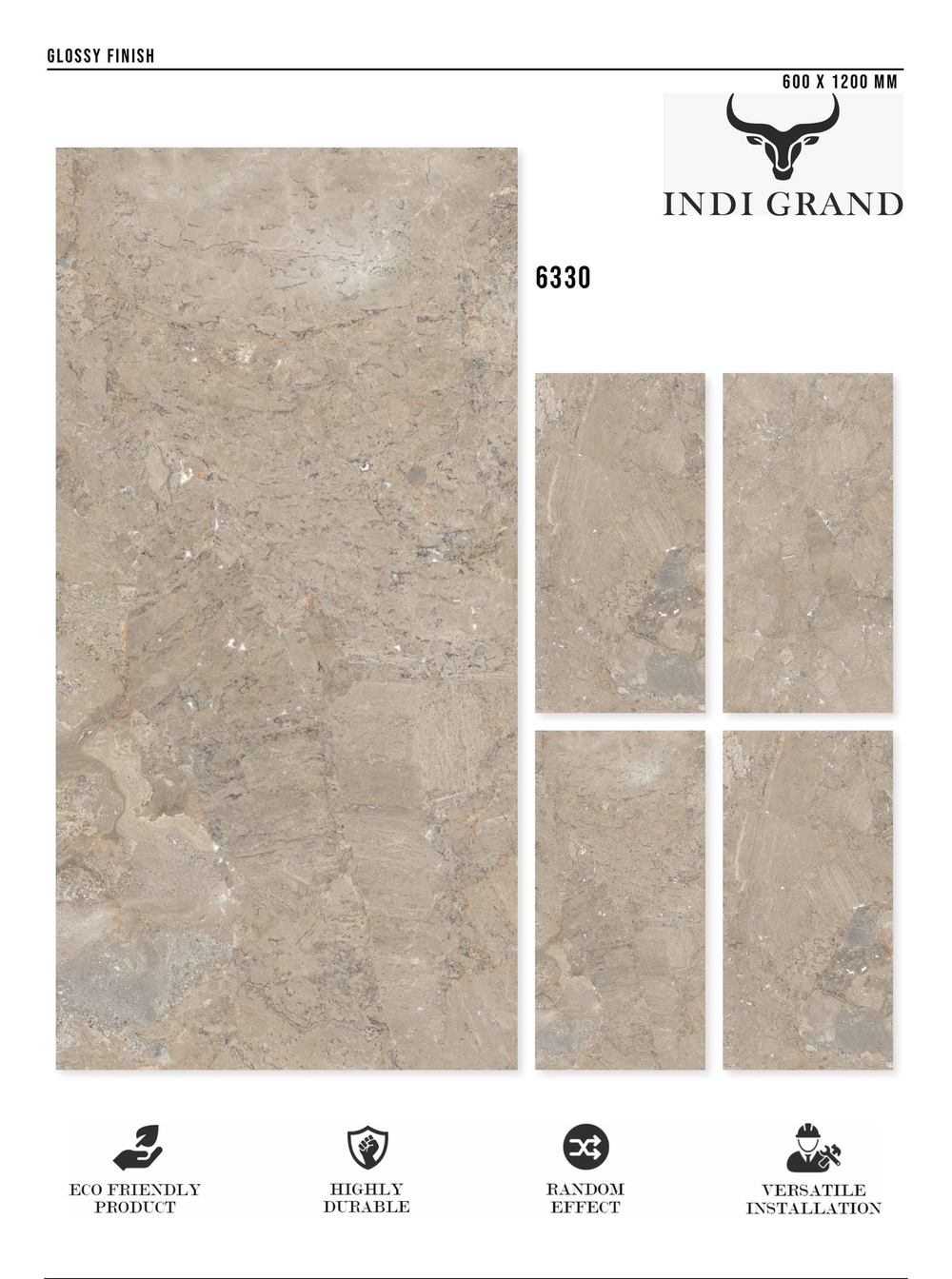 Керамогранит glossy №4 , 60х120, 6330