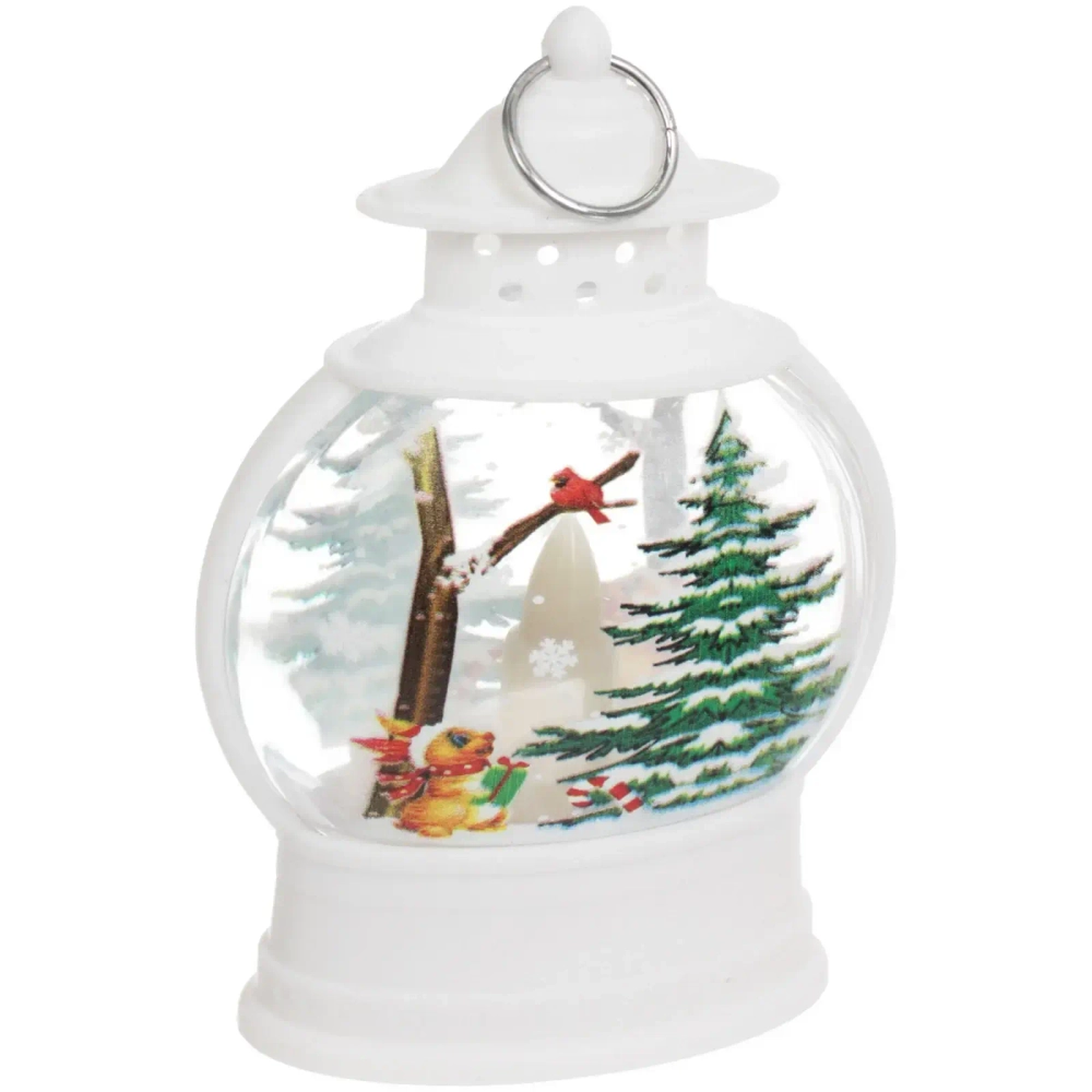 Сувенир с подсветкой «Лампа - Зимняя красавица» 7*4*13 см, Белый