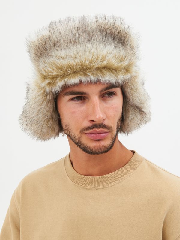 Шапка ушанка зимняя Горка-Люкс ткань Исландия цвет Серый