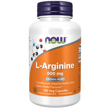 Now Foods L-Arginine 500 mg 100 veg capsules , Аргинин