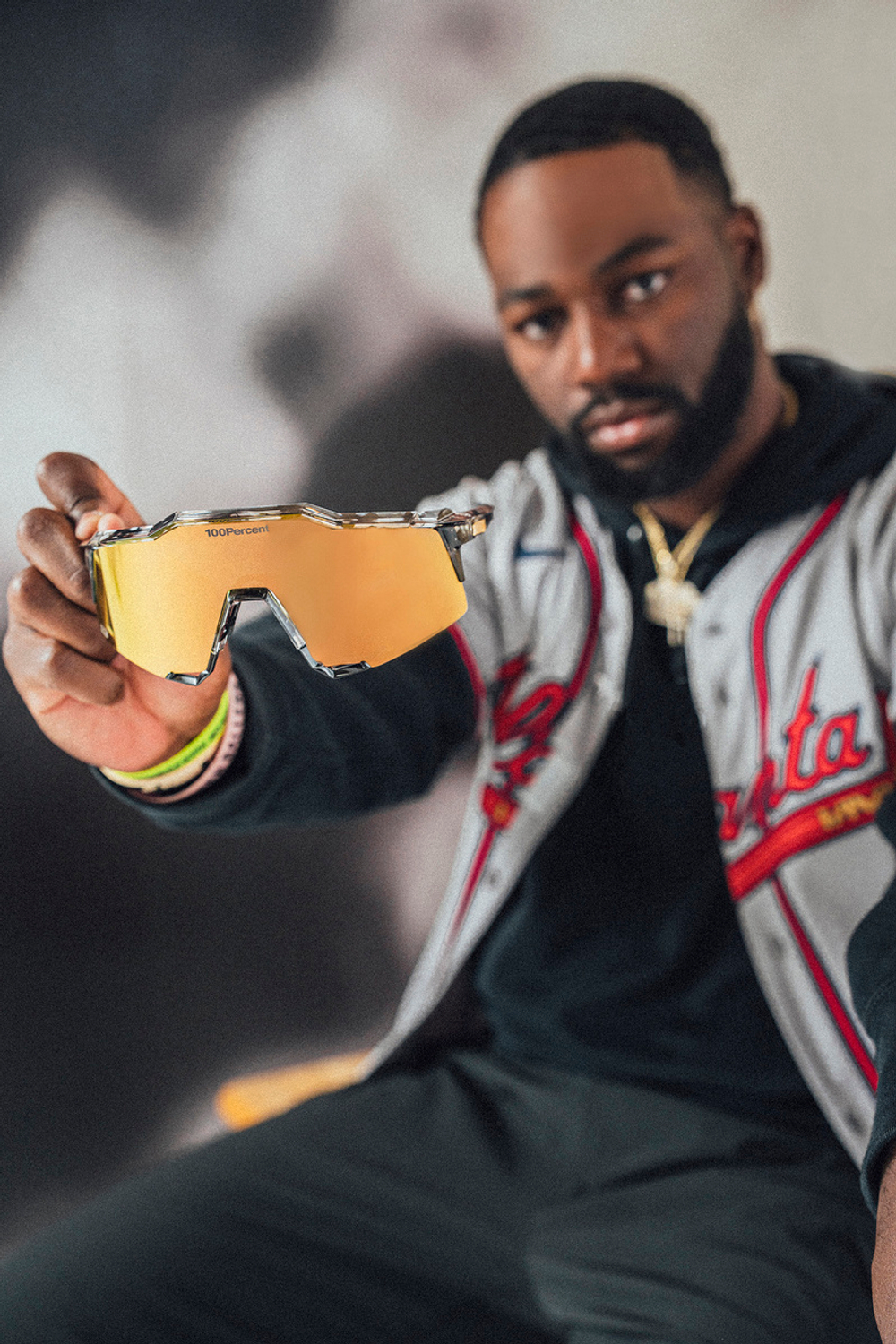 Спортивные очки 100% SPEEDCRAFT Money Mike 3 Polished Black Tortoise - HiPER 24K Gold Mirror Lens