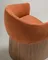 Стул Bosca из терракотового шенилла с ножками из шпона ореха