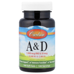 Carlson, Витамины A и D, 100 мягких таблеток